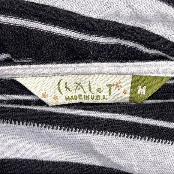 Medium Chalet Black White Layered Ruffle Sleeveless Tank Dress Shift Style - Picture 10 of 11